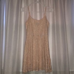 light orange lace dress
